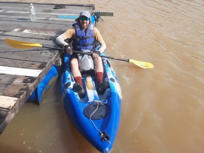 Nathan enjoying mangrove kayaking
